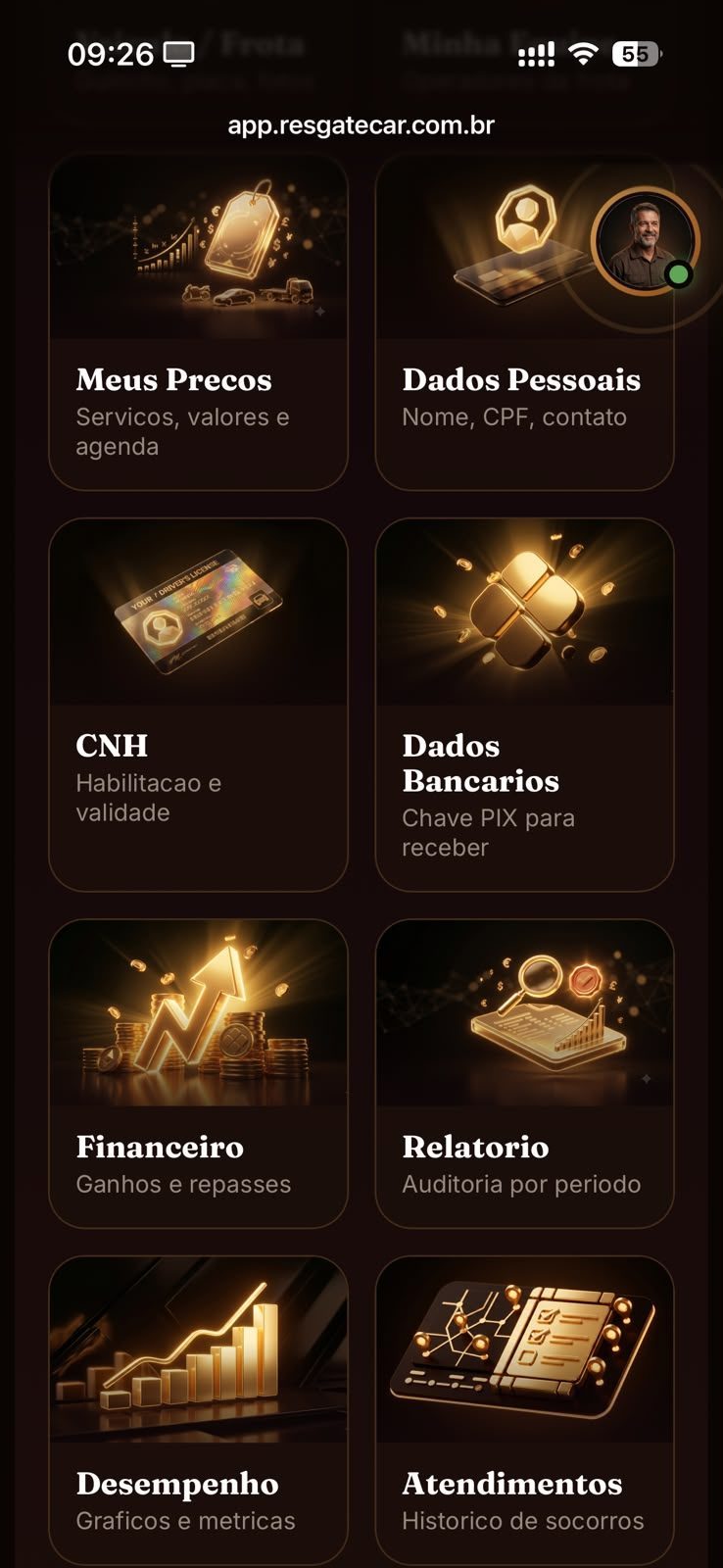 App ResgateCAR socorrista — tela 3