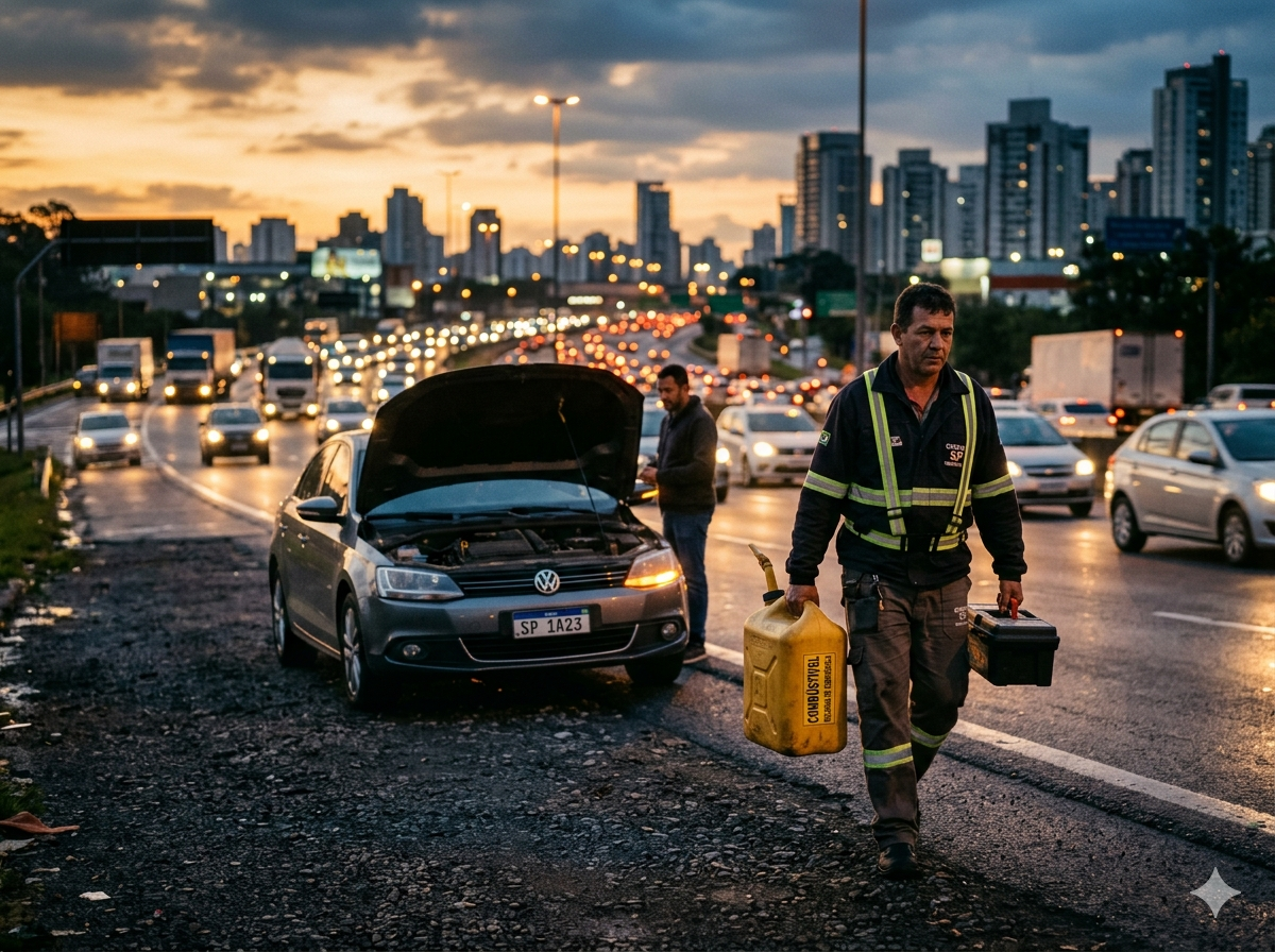 Pane seca socorro combustível